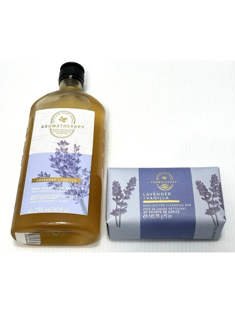 Bath & Body Works Aromatherapy Sleep Lavender Vanilla Body Wash & Soap Bar -NEW